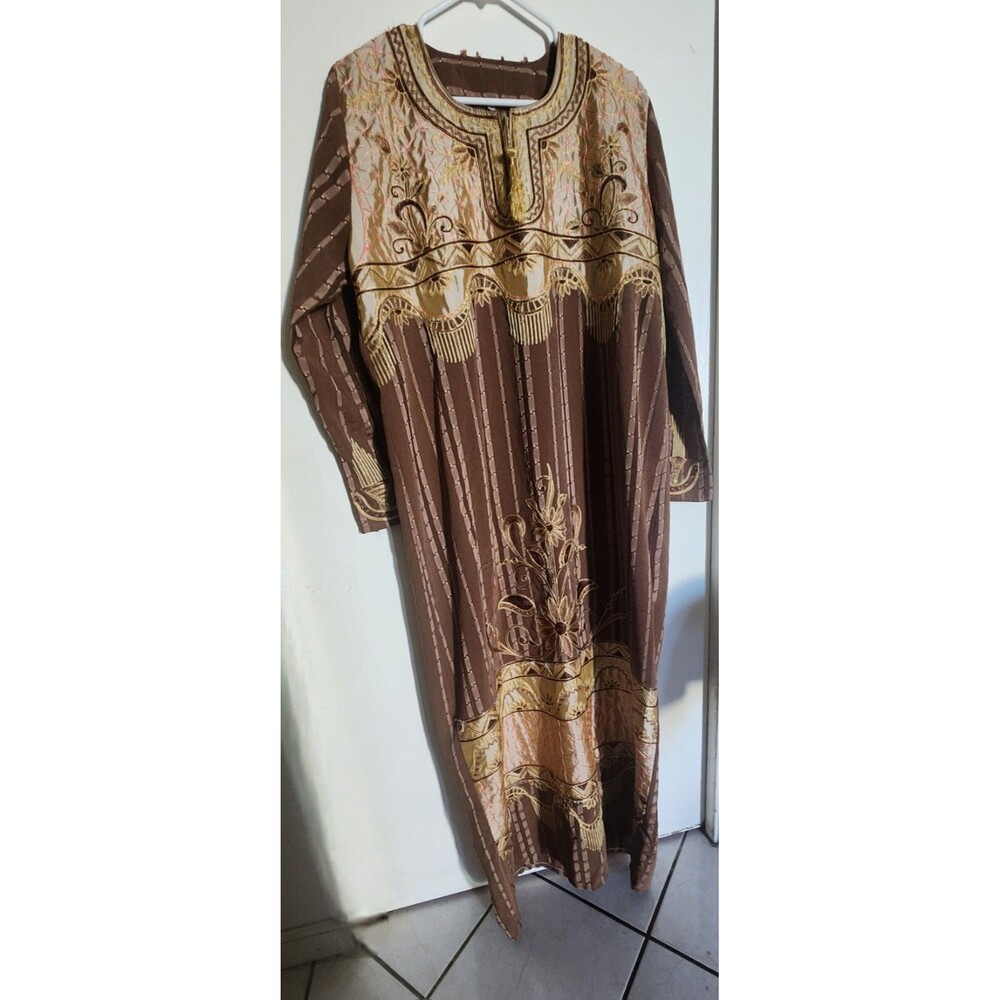 African Inspired Embroidered Dress, Gently Used